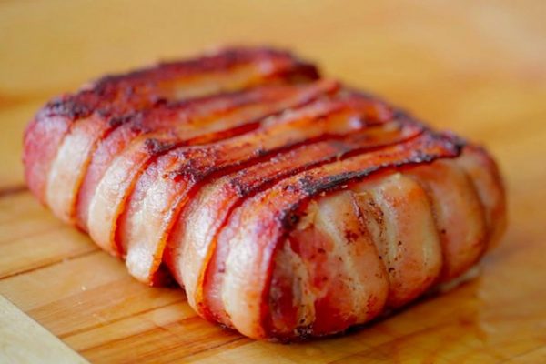 Bacon Wrapped Cheese Bread
